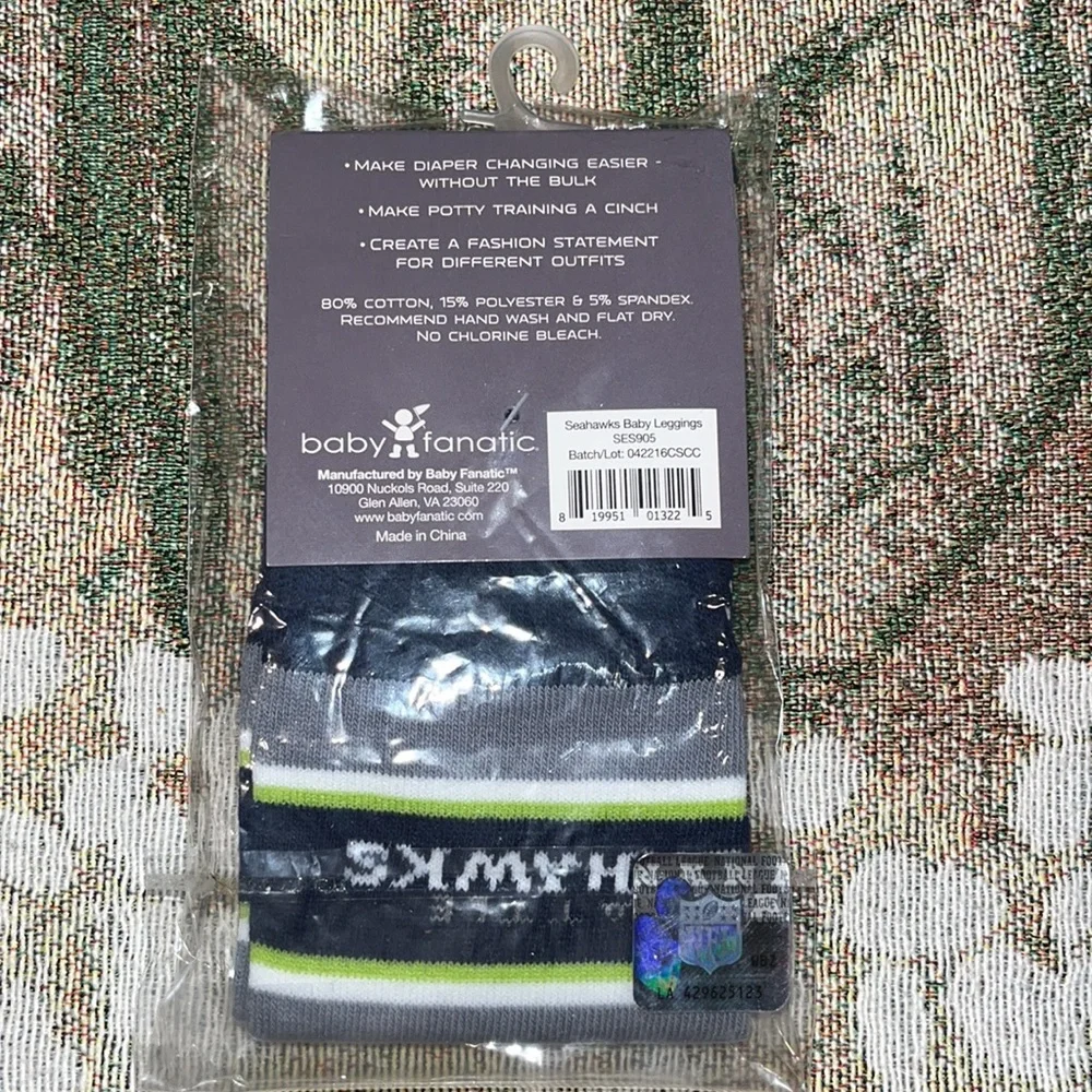 BL Baby Leggings 4 baby legs leggings: Seahawks, Superhero, Crabs, & Blue Argyle